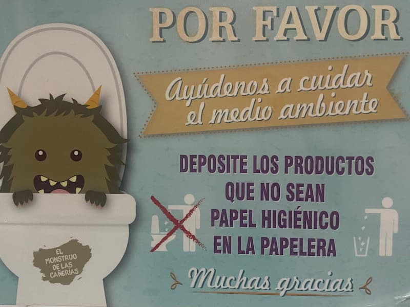 No tirar basura al váter